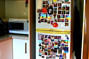 Instagram Magnets on Fridge